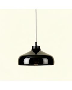 Cove Arc Pendant Light Suspended From One Plain Cable (synthetic illustration; no displayed measurements)