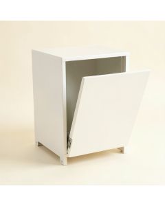 Dune Brook Freestanding Pull-Out Hamper Cabinet - White (synthetic illustration; no displayed measurements)