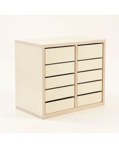 Ridge Dell Small-Parts Storage Drawer Cabinet - Cream (synthetic illustration; no displayed measurements)
