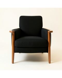 Elm Field Upholstered Armchair - Black (synthetic illustration; no displayed measurements)