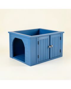 Oak Dale Empty Furniture-Style Litter Enclosure - Blue (synthetic illustration; no displayed measurements)