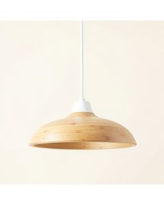Field Bluff Pendant Light Suspended From One Plain Cable - White (synthetic illustration; no displayed measurements)