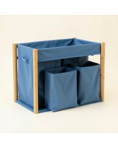Clay Crossing Laundry Sorting Station With Plain Removable Bags - Blue (synthetic illustration; no displayed measurements)