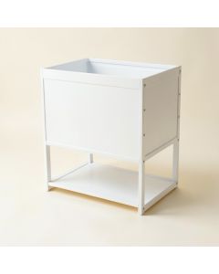 Aspen Brook Empty Raised Planter - White (synthetic illustration; no displayed measurements)