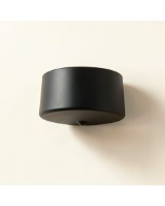 Flint Dale Wall Sconce Mounted On A Plain Wall - Black (synthetic illustration; no displayed measurements)