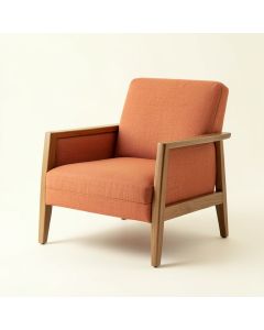 Cedar Edge Upholstered Armchair - Terracotta (synthetic illustration; no displayed measurements)