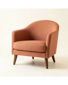 Heath Bridge Upholstered Armchair - Terracotta (synthetic illustration; no displayed measurements)
