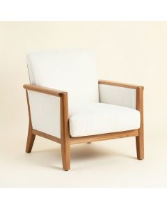 Pine Brook Upholstered Armchair - White (synthetic illustration; no displayed measurements)