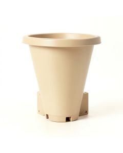 Fern Crossing Empty Railing Planter With Integral Brackets - Beige (synthetic illustration; no displayed measurements)