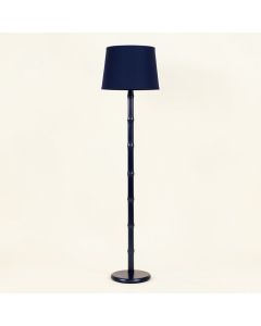 Oak Brook Floor Lamp With A Plain Fabric Shade - Navy (synthetic illustration; no displayed measurements)