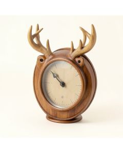 Whitetail Deer 14 '' Indoor/Outdoor Thermometer Wall Clock (synthetic illustration; no displayed measurements)