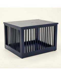 Bay Crest Empty Furniture-Style Pet Crate - Navy (synthetic illustration; no displayed measurements)