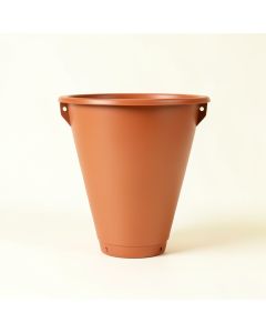 Slate Branch Empty Railing Planter With Integral Brackets - Terracotta (synthetic illustration; no displayed measurements)