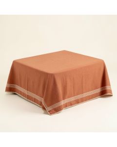 Slate Bridge Flat Bed Sheet - Terracotta (synthetic illustration; no displayed measurements)