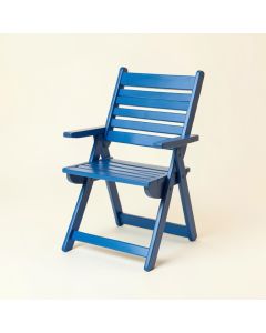 Cedar Dale Folding Outdoor Chair - Blue (synthetic illustration; no displayed measurements)
