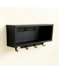 Dune Bend Wall-Mounted Entryway Organizer Shelf - Black (synthetic illustration; no displayed measurements)