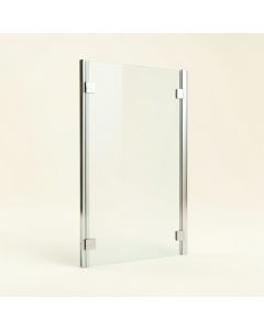 Pratika 41.62 '' W X 56 '' H Pivot Frameless Tub Door (synthetic illustration; no displayed measurements)