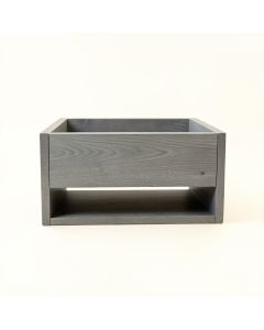Stone Crest Empty Raised Planter - Gray (synthetic illustration; no displayed measurements)