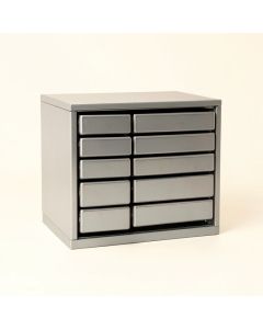 Heath Dell Small-Parts Storage Drawer Cabinet - Gray (synthetic illustration; no displayed measurements)