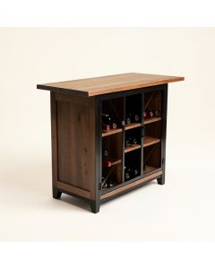 Mccreight Urban Wooden Bar With Wine Storage (synthetic illustration; no displayed measurements)