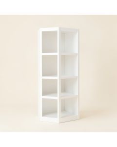 Heath Bridge Narrow Cubby Tower - White (synthetic illustration; no displayed measurements)