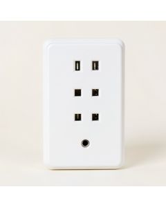 6 Outlet 2 Usb-A/1 Usb-C U-Power Desk Surge Protector Light Switch (synthetic illustration; no displayed measurements)