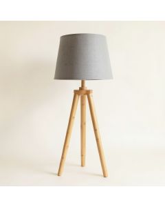 River Branch Floor Lamp With A Plain Fabric Shade - Gray (synthetic illustration; no displayed measurements)