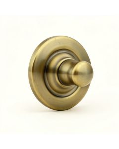 Terrace Antique Brass Passage Hall/Closet Door Knob With Universal 6-Way Latch (synthetic illustration; no displayed measurements)