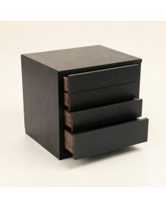 Maple Edge Small-Parts Storage Drawer Cabinet - Black (synthetic illustration; no displayed measurements)