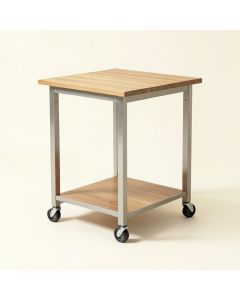 Fresnay Kitchen Cart With Wooden Top (synthetic illustration; no displayed measurements)
