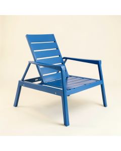 Linden Bend Outdoor Lounge Chair - Blue (synthetic illustration; no displayed measurements)