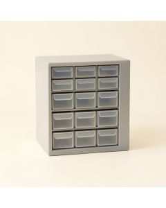 Cliff Bridge Small-Parts Storage Drawer Cabinet - Gray (synthetic illustration; no displayed measurements)