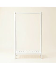 River Arc Empty Garment Rack - White (synthetic illustration; no displayed measurements)