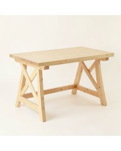 Meadow Bridge Empty Workshop Workbench - Ivory (synthetic illustration; no displayed measurements)