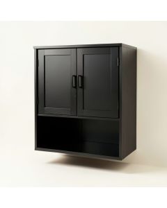 Rowan Crossing Wall-Mounted Laundry Cabinet - Black (synthetic illustration; no displayed measurements)