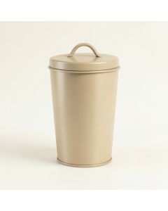 River Arc Storage Canister With Lid - Beige (synthetic illustration; no displayed measurements)