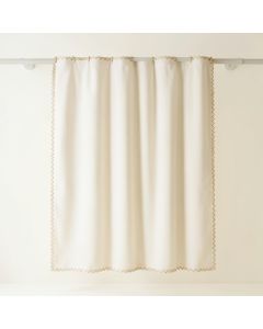 Alder Dale Shower Curtain Hanging Flat From A Plain Rod - Ivory (synthetic illustration; no displayed measurements)