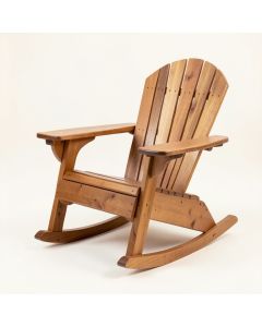 Scottsville Solid Wood Rocking Adirondack Chair With Table (synthetic illustration; no displayed measurements)
