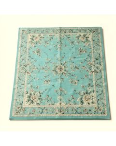 Floral Turquoise Area Rug (synthetic illustration; no displayed measurements)