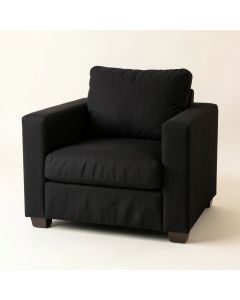 Olive Crossing Upholstered Armchair - Black (synthetic illustration; no displayed measurements)
