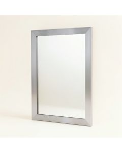Brushed Nickel Aluminum Full Body Modern And Contemporary Wall Mirror (synthetic illustration; no displayed measurements)