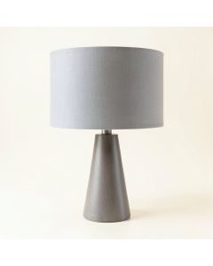 Clay Branch Table Lamp With A Plain Fabric Shade - Gray (synthetic illustration; no displayed measurements)