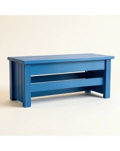 Summit Dale Narrow Outdoor Storage Bench - Blue (synthetic illustration; no displayed measurements)
