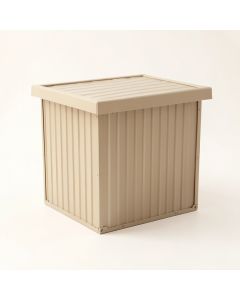 Ash Crest Closed Outdoor Storage Box - Beige (synthetic illustration; no displayed measurements)