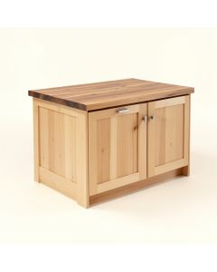 Brunton Kitchen Island With Butcher Block Top (synthetic illustration; no displayed measurements)