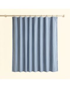 Cedar Crest Shower Curtain Hanging Flat From A Plain Rod - Blue (synthetic illustration; no displayed measurements)