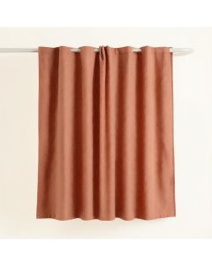 Slate Bend Shower Curtain Hanging Flat From A Plain Rod - Terracotta (synthetic illustration; no displayed measurements)