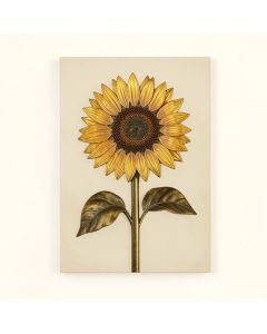 Metal Sunflower Photographic Print On Plaque (synthetic illustration; no displayed measurements)