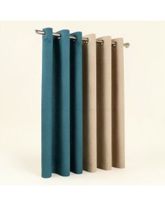Galvez Herringbone Solid Color Max Blackout Thermal Grommet Single Curtain Panel (synthetic illustration; no displayed measurements)
