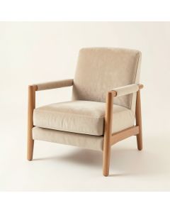 Summit Dell Upholstered Armchair - Beige (synthetic illustration; no displayed measurements)